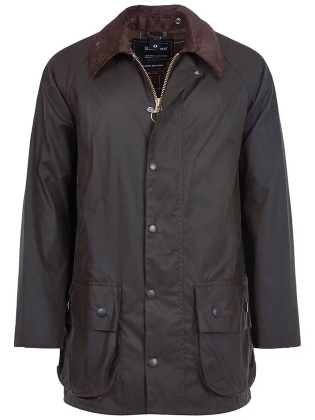 Classic Beaufort Wax Jacket Olive - BARBOUR - BALAAN 2