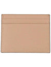 V Logo Signature Grainy Calfskin Card Wallet Pink - VALENTINO - BALAAN 4