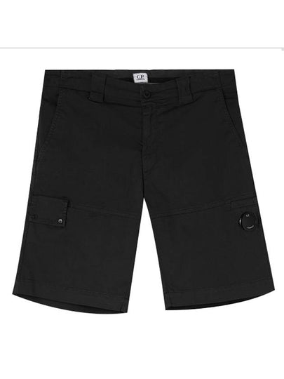 Wappen Patch Satin Stretch Half Shorts Black - CP COMPANY - BALAAN 2