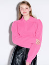 Women's Collar Neck Puff Knit Top Pink - OPENING SUNSHINE - BALAAN 5