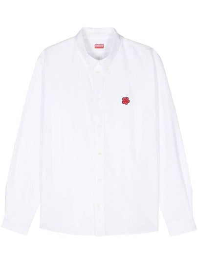 Boke Flower Long Sleeve Shirt White - KENZO - BALAAN 2