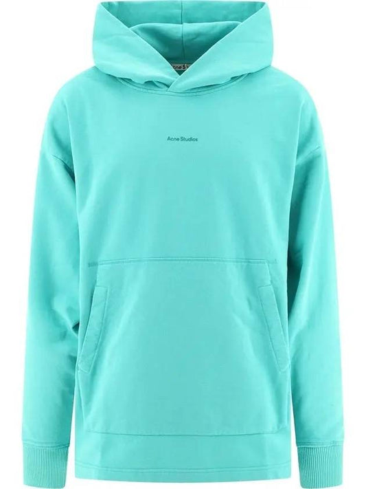 Logo Loose Fit Hoodie Jade Green - ACNE STUDIOS - BALAAN 1