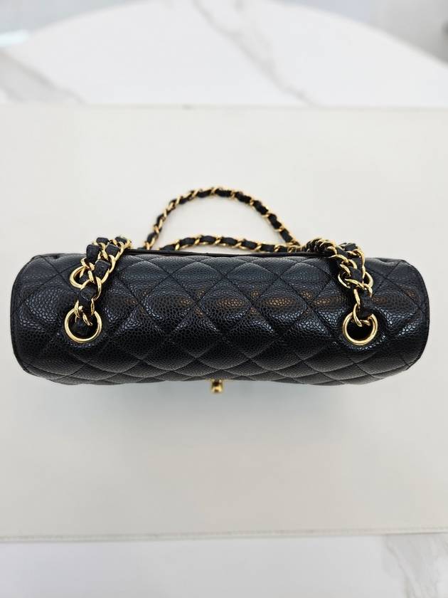 Classic Caviar Small Gold Chain Shoulder Bag Black A01113 - CHANEL - BALAAN 3