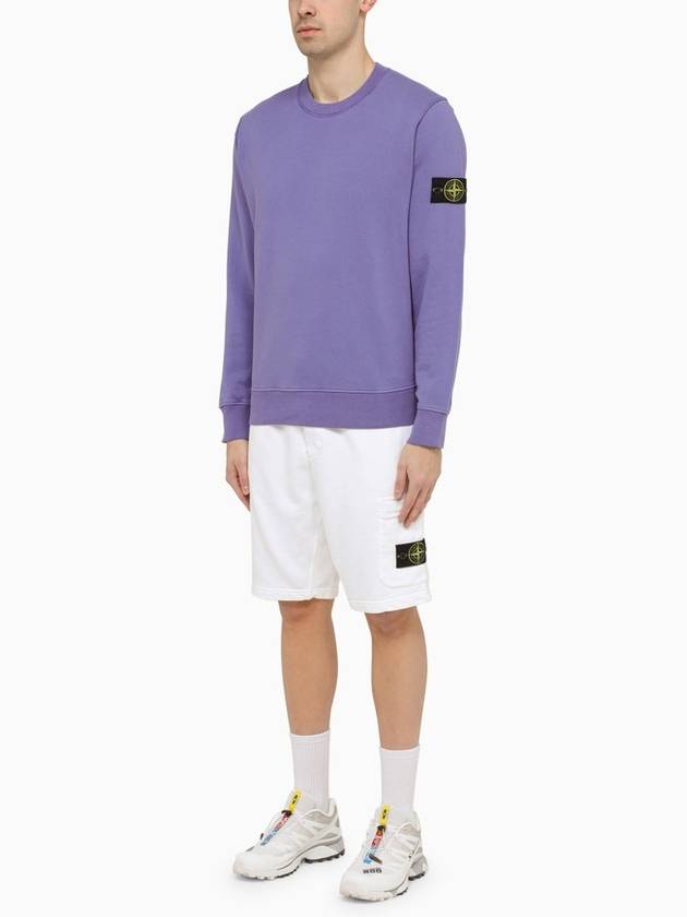 Wappen Patch Garment Dyed Sweatshirt Lavender - STONE ISLAND - BALAAN 3