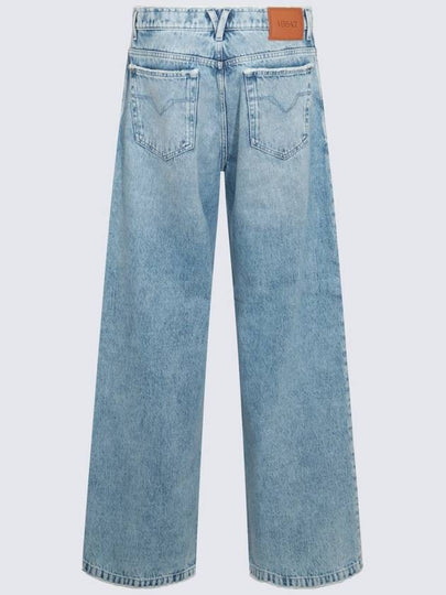 Versace Light Blue Cotton Jeans - VERSACE - BALAAN 2