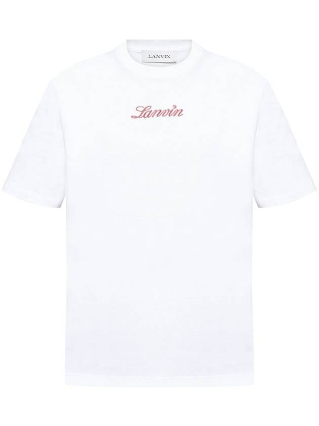 Lanvin Bouclette Script Logo T-Shirt Clothing - LANVIN - BALAAN 1