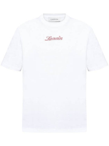 Lanvin Bouclette Script Logo T-Shirt Clothing - LANVIN - BALAAN 1