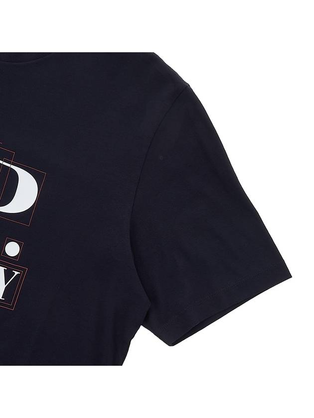 Graphic Logo Print Short Sleeve T-Shirt Navy - CP COMPANY - BALAAN 6