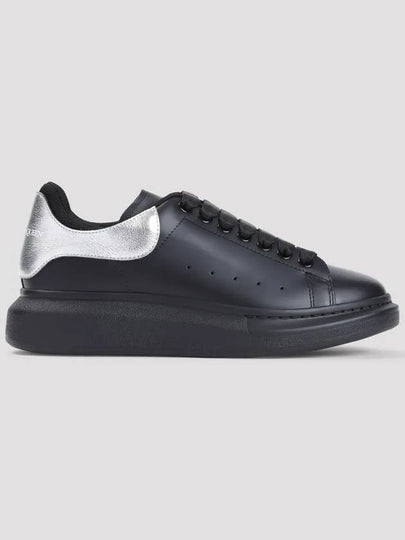 Oversized Silver Tab Low Top Sneakers Black - ALEXANDER MCQUEEN - BALAAN 2