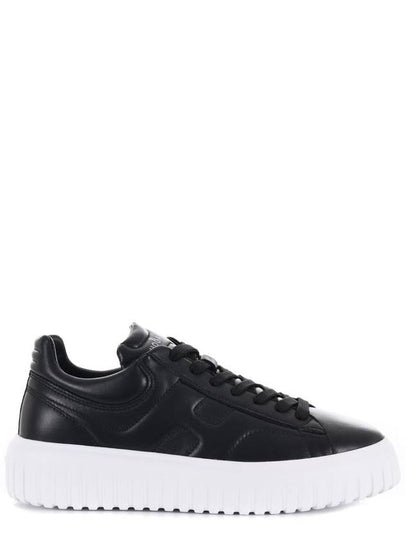 BLACK LEATHER SNEAKERS HXM6450FC60LE9B999 - HOGAN - BALAAN 2