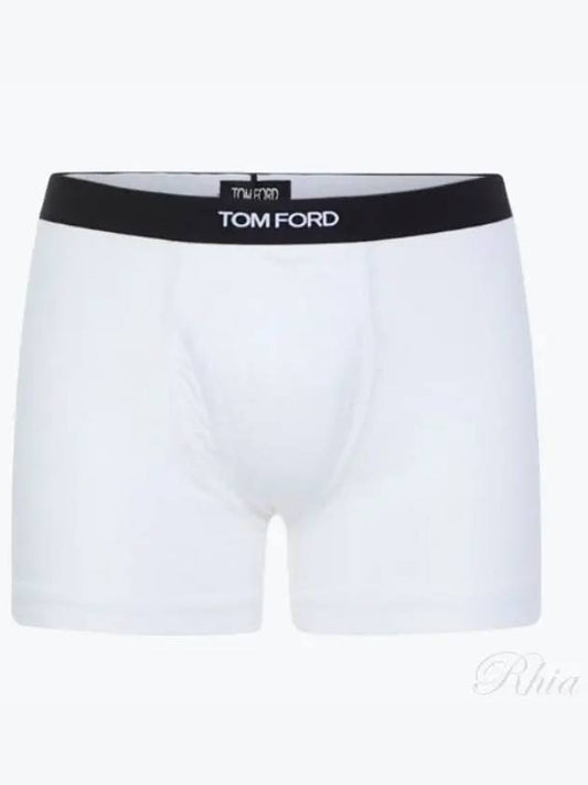 Men's Band Cotton Boxer Briefs 2 Pack White - TOM FORD - BALAAN 2