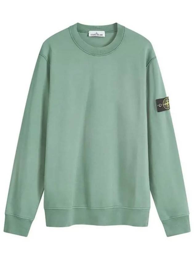 Compass Patch Cotton Sweatshirt Sage Green - STONE ISLAND - BALAAN 2