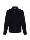 Cotton Corduroy 400 TC Over Long Sleeve Shirt  Black - STONE ISLAND - BALAAN 2