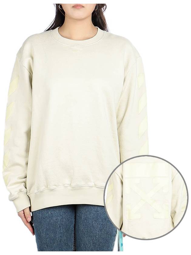 arrow print crew neck sweatshirt - OFF WHITE - BALAAN 2