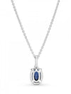 Sparkling Statement Halo Pendant Necklace Blue - PANDORA - BALAAN 3