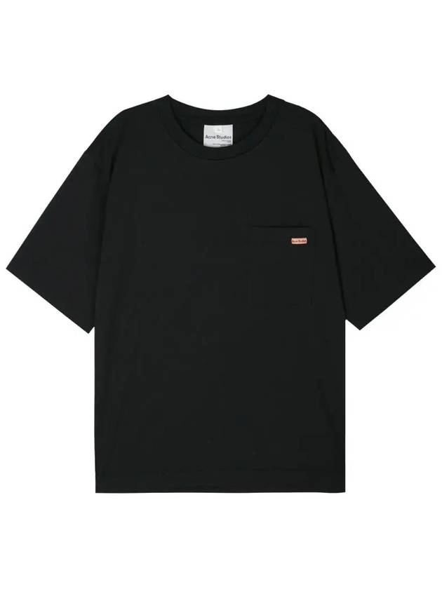 Logo Patch Short Sleeve T-Shirt Black - ACNE STUDIOS - BALAAN 2