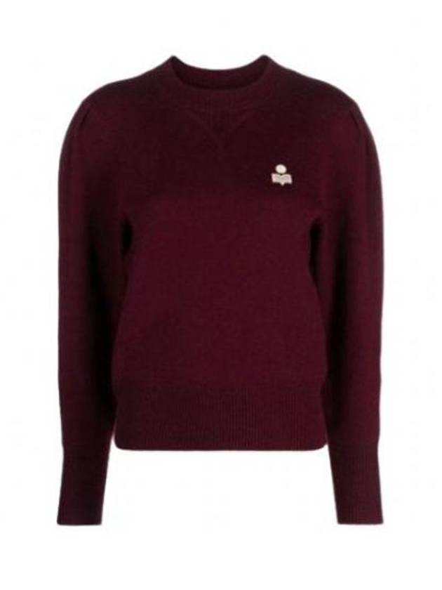 Kelaya Embroidered Logo Knit Top Dark Plum - ISABEL MARANT - BALAAN 2