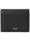 Logo Half Wallet Black - SALVATORE FERRAGAMO - BALAAN 2