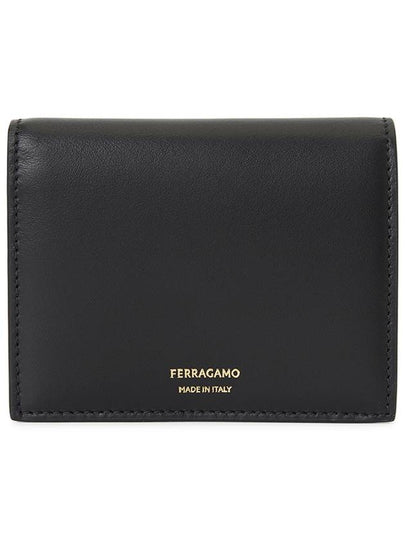 Logo Half Wallet Black - SALVATORE FERRAGAMO - BALAAN 2