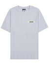 Le Gros Grain Logo Short Sleeve T-Shirt Grey - JACQUEMUS - BALAAN 10