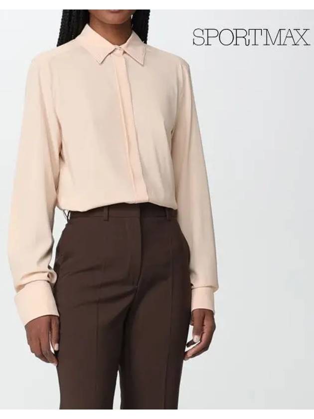 Sportmax YEN silk blend blouse pink YEN 2321160139 015 - MAX MARA - BALAAN 6