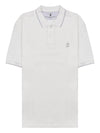 Logo Embroidered Short Sleeve Polo Shirt White - BRUNELLO CUCINELLI - BALAAN 11