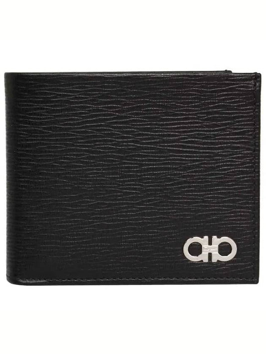 Gancini Half Wallet Black - SALVATORE FERRAGAMO - BALAAN 2