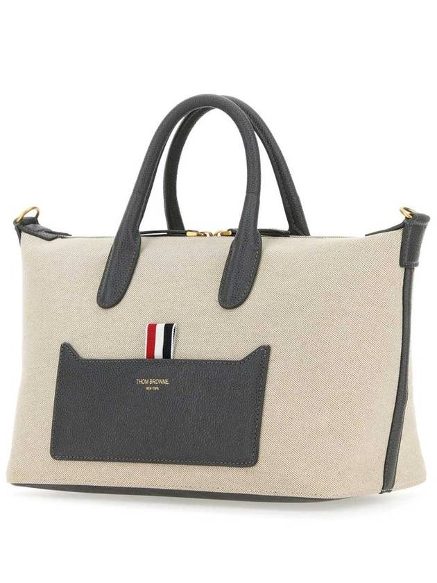 Grosgrain Loop Tote Bag Beige - THOM BROWNE - BALAAN 3