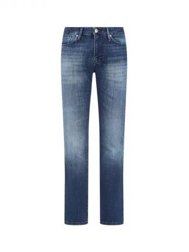 Men s back patch slim denim pants washed indigo 271100 - EMPORIO ARMANI - BALAAN 1