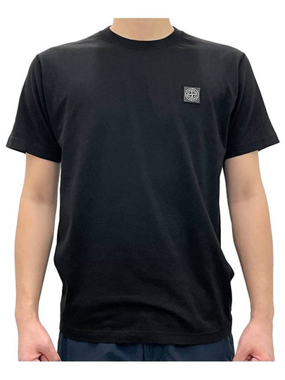 Organic Cotton Short Sleeve T-Shirt Black - STONE ISLAND - BALAAN 2