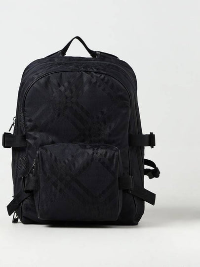 Check Print Jacquard Backpack Black - BURBERRY - BALAAN 2