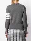 Milano Stitch Crewneck 4-Bar Cotton Crepe Knit Top Grey - THOM BROWNE - BALAAN 6