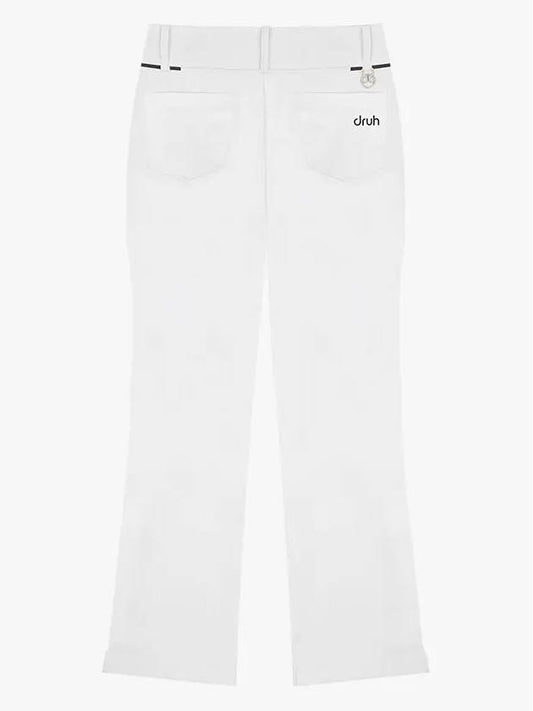 Drew High Waist Ribbed Bootcut Pants DF41PT04WHITE - DRUH GOLF - BALAAN 2