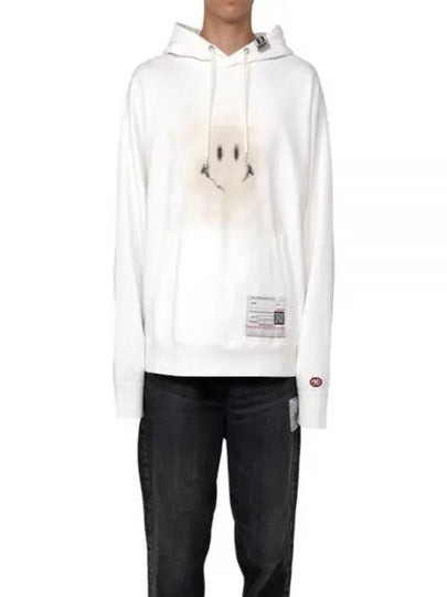 Smile Print Cotton Hoodie White - MIHARA YASUHIRO - BALAAN 2