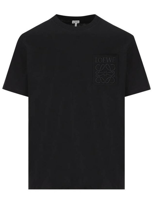 Relaxed Fit Cotton Short Sleeve T-Shirt Black - LOEWE - BALAAN 1