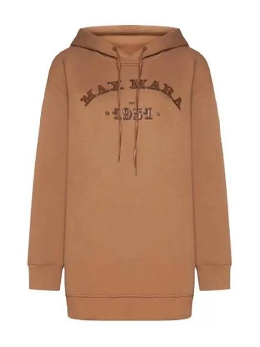 ADITO HOODED TSHIRT ADITO BROWN - MAX MARA - BALAAN 1