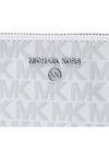 Jet Set Charm Logo Embellished Wristlet Clutch Bag White - MICHAEL KORS - BALAAN 7