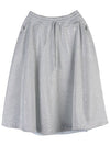 Lurex Jersey A-Line Skirt Silver - VALENTINO - BALAAN.