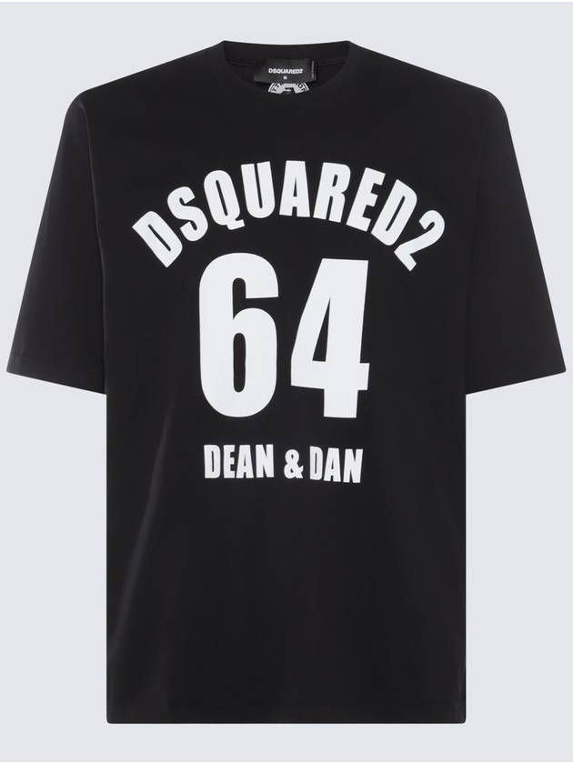 BLACK COTTON T SHIRT S71GD1328S20694900 - DSQUARED2 - BALAAN 2