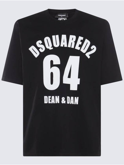 BLACK COTTON T SHIRT S71GD1328S20694900 - DSQUARED2 - BALAAN 2