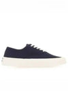 Lace Up Canvas Cotton Low Top Sneakers Navy - MAISON KITSUNE - BALAAN 2