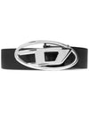 B 1DR D Logo Buckle Leather Belt Black - DIESEL - BALAAN 3