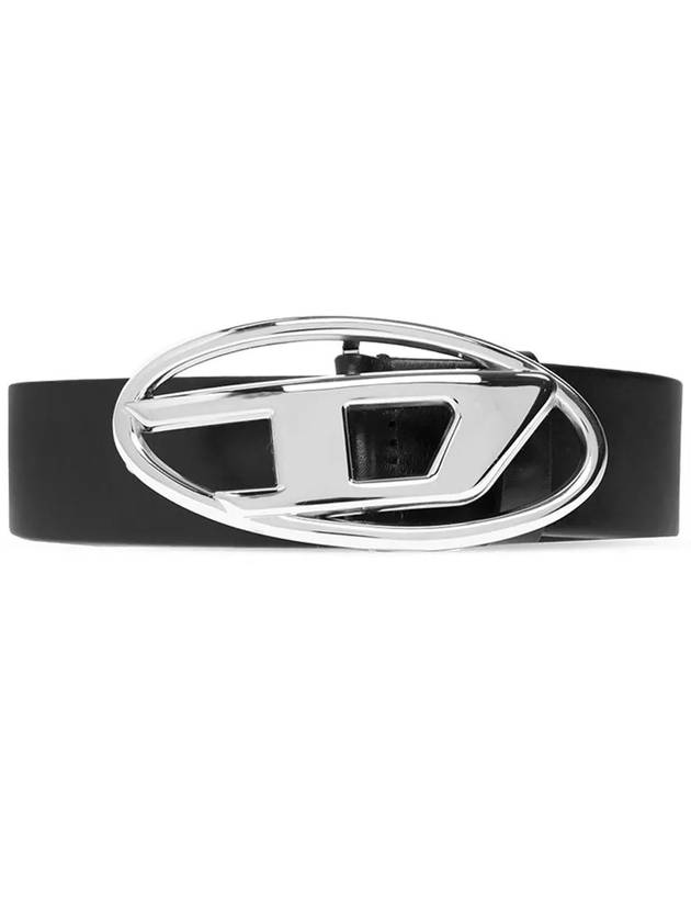 B 1DR D Logo Buckle Leather Belt Black - DIESEL - BALAAN 3