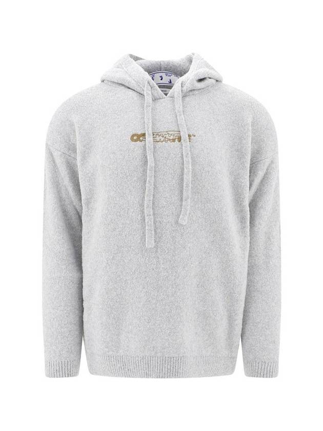 Barrel Worker Knit Hoodie Grey - OFF WHITE - BALAAN 1