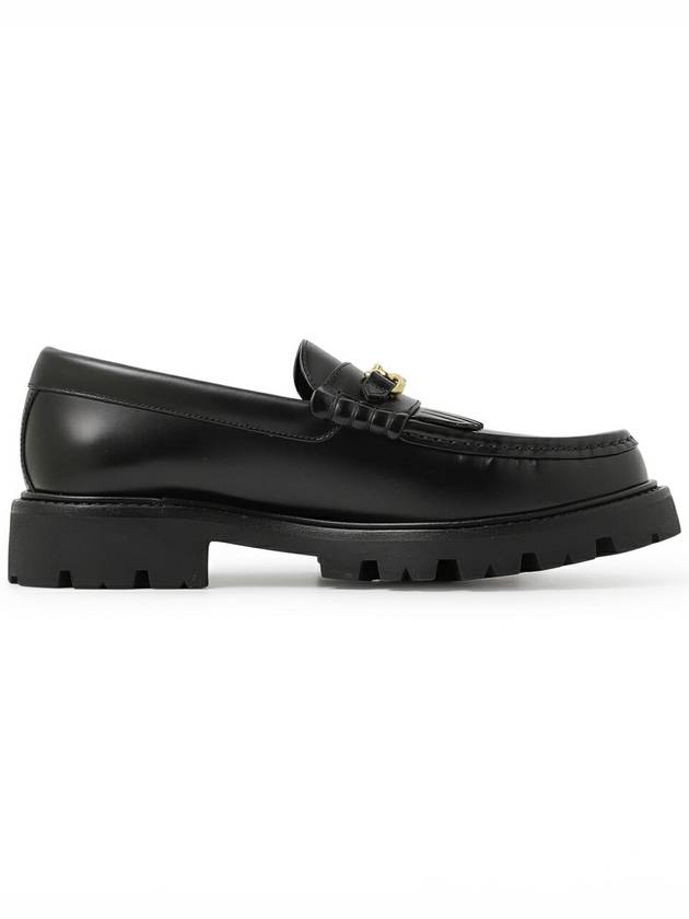 Triomphe Chain Polished Bull Margaret Loafers Black - CELINE - BALAAN 4