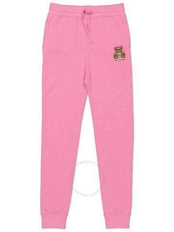 Burberry Girls Bubblegum Pink Cashmere Thomas Bear Sweatpants, Size 12Y - BURBERRY - BALAAN 1