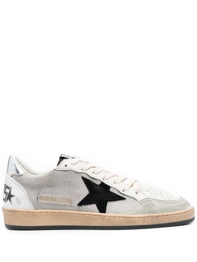 Ball Star Suede Star Laminate Low Top Sneakers Grey - GOLDEN GOOSE - BALAAN 3