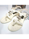 Women s CC Logo Quilted Sandals White - CHANEL - BALAAN 7