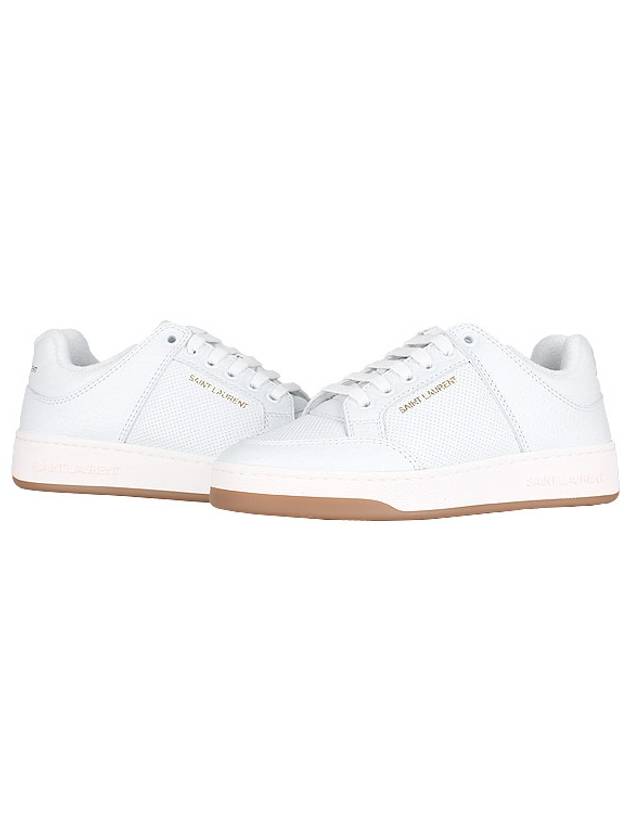 SL 61 Logo Signature Leather Low Top Sneakers White - SAINT LAURENT - BALAAN 2