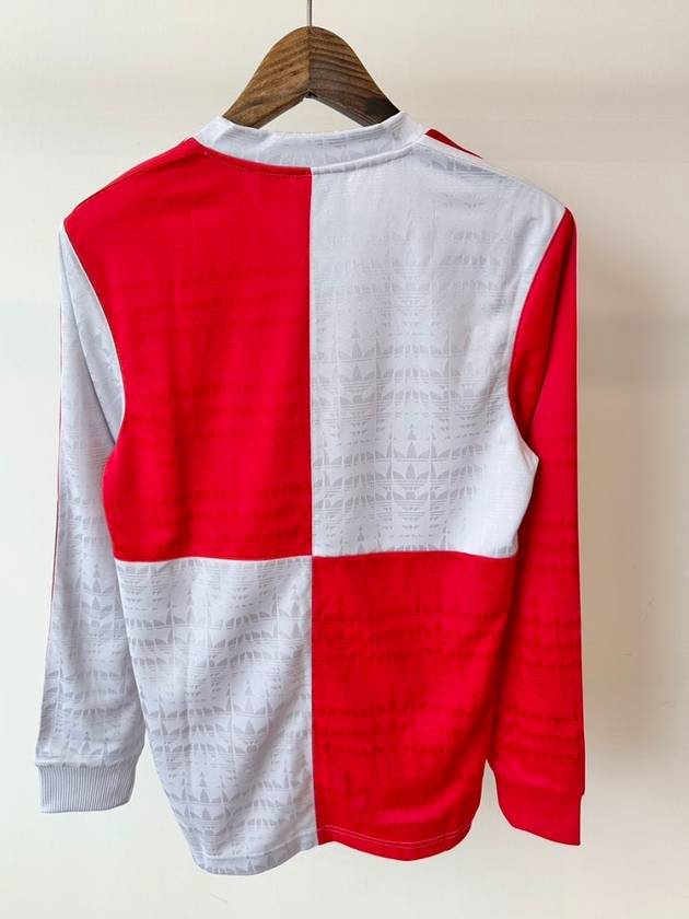 Checker Jersey Long Sleeve T Shirt GR8764 Red Silver - ADIDAS - BALAAN 3